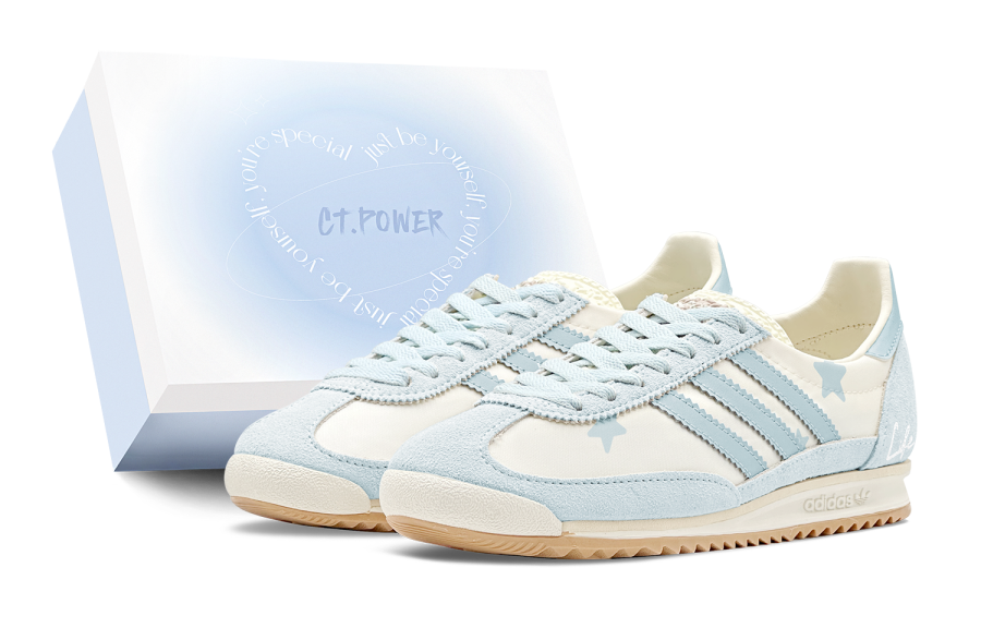 Adidas Originals SL 72 OG Casual Shoes Women's Low Top Beige/Blue