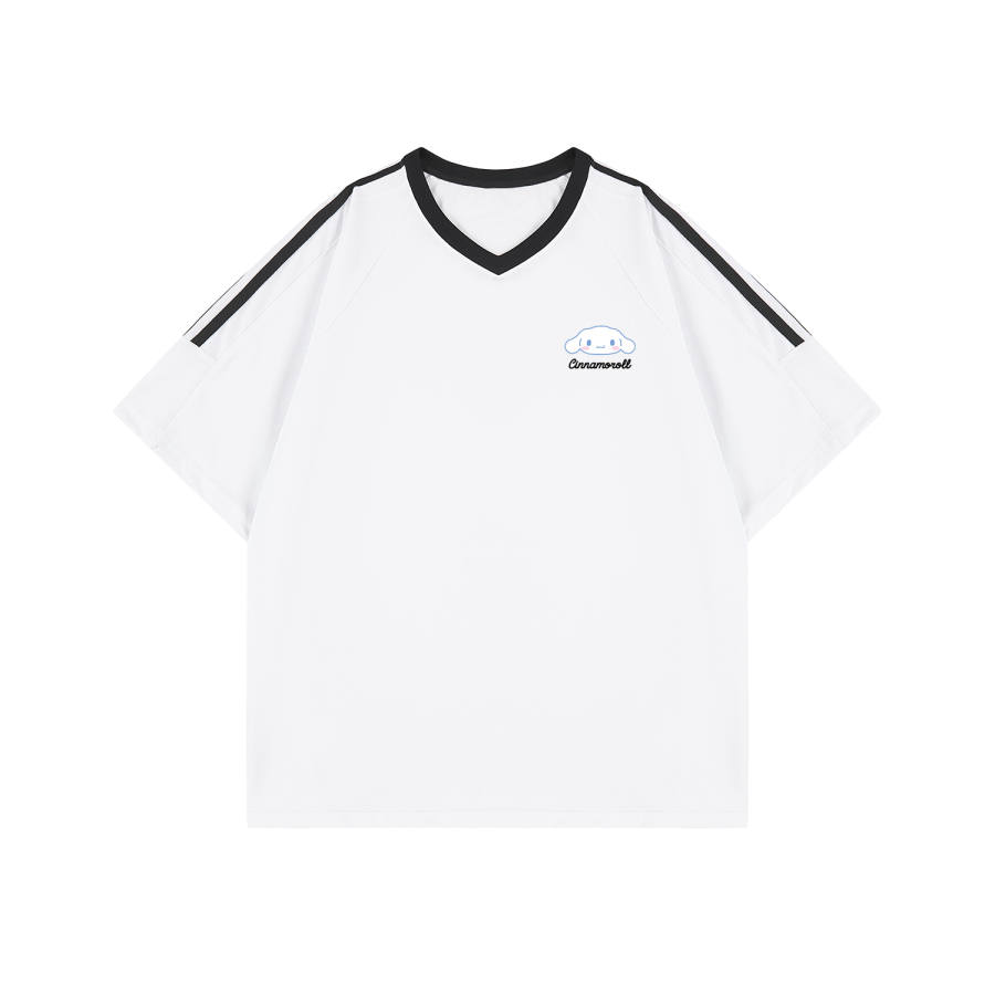 Sanrio Cinnamoroll T Shirts Unisex V Neck Thin Straight Fit