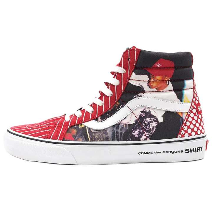 Supreme Vans X Supreme Skateboard Shoes Men's High Top Red/Black