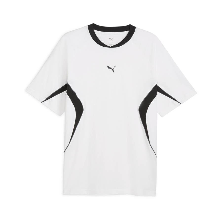 PUMA T Shirts Men's Puma White Crew Neck Moderate