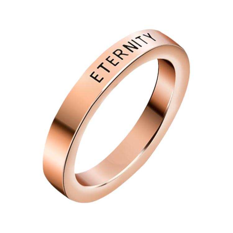 CALVIN KLEIN Titanium Steel Rings Unisex Rose Gold/Silver/Black Tricolor