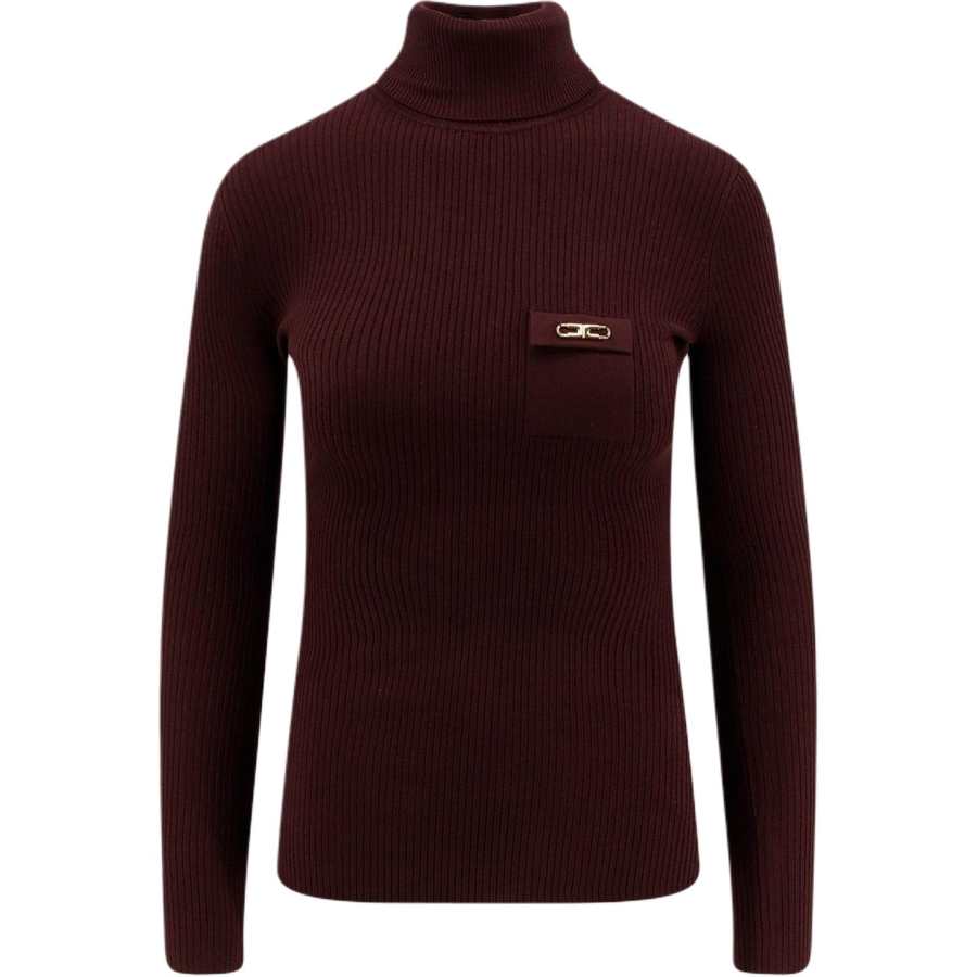 Elisabetta Franchi Knitwear Women's Purple Turtleneck Moderate Other