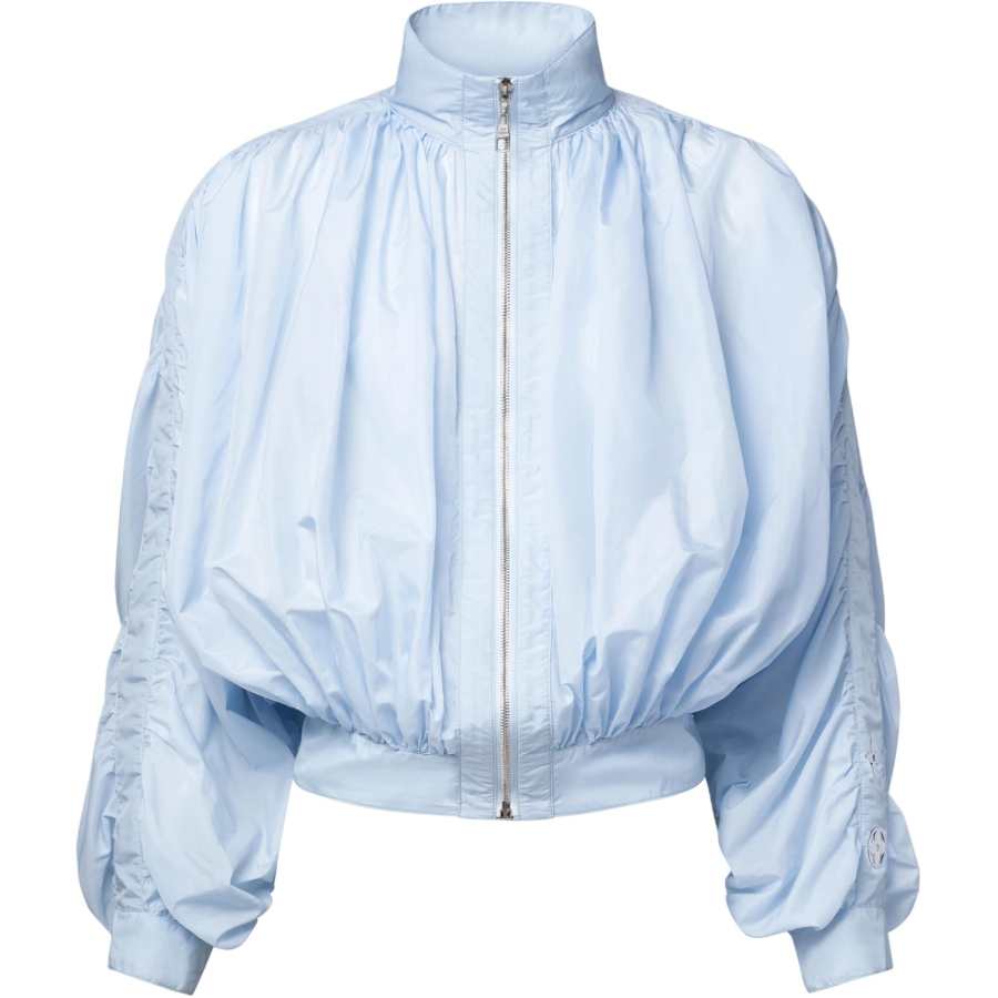 LOUIS VUITTON Jackets Women's Sky Blue Stand Collar Moderate Nipped In Waist