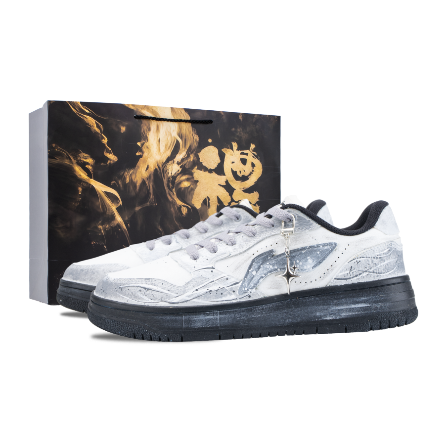 Li-Ning Li Ning Tianji Soft Skateboard Shoes Men's Low Top White/Gray