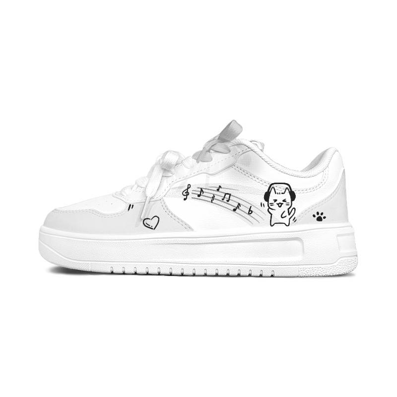 ANTA Skateboard Shoes Unisex Low Top White Gray