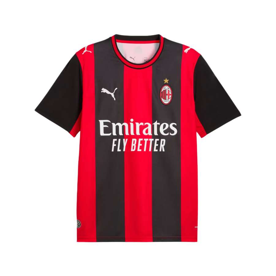 PUMA AC Beige Blue Soccer Jerseys Men's Black/Red Crew Neck Moderate