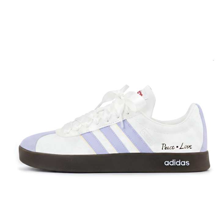 Adidas Adidas VL COURT 2.0 Skateboard Shoes Unisex Low Top Purple/White