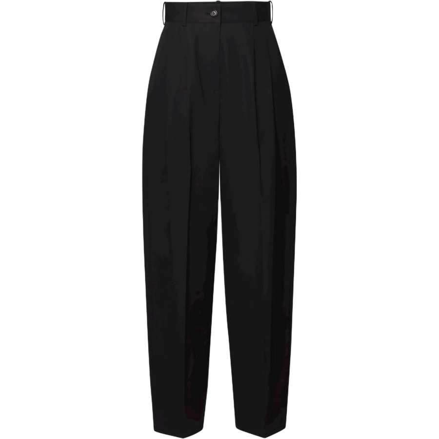 LOUIS VUITTON Casual Pants Women's Black Moderate Straight Fit Pants
