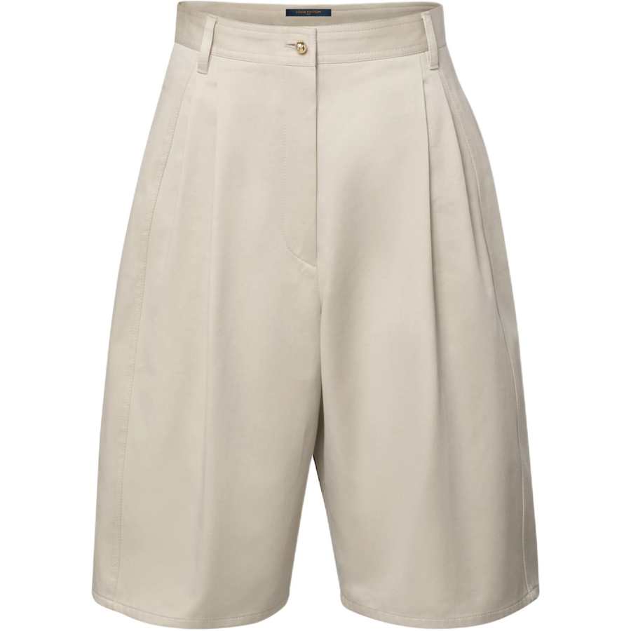 LOUIS VUITTON Casual Shorts Women's Apricot Moderate Straight Fit Pants