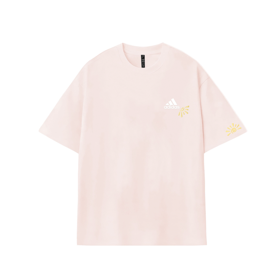Adidas Adidas MUST HAVES T Shirts Unisex Pink Crew Neck Thin Straight Fit