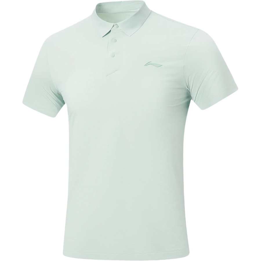 Li-Ning Li Ning Fitness Series Polo Shirts Men's Azure Cloud Polo Collar Moderate Straight Fit