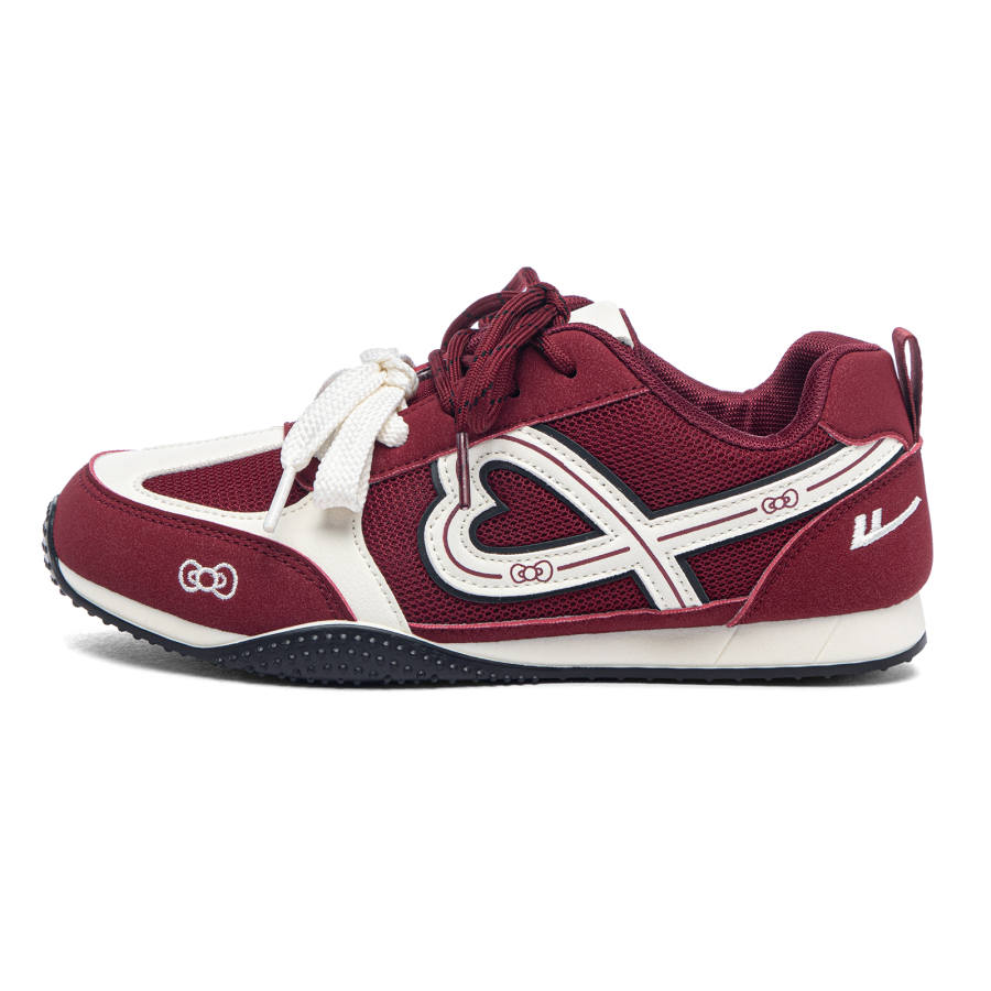 WARRIOR Skateboard Shoes Women's Low Top Burgundy