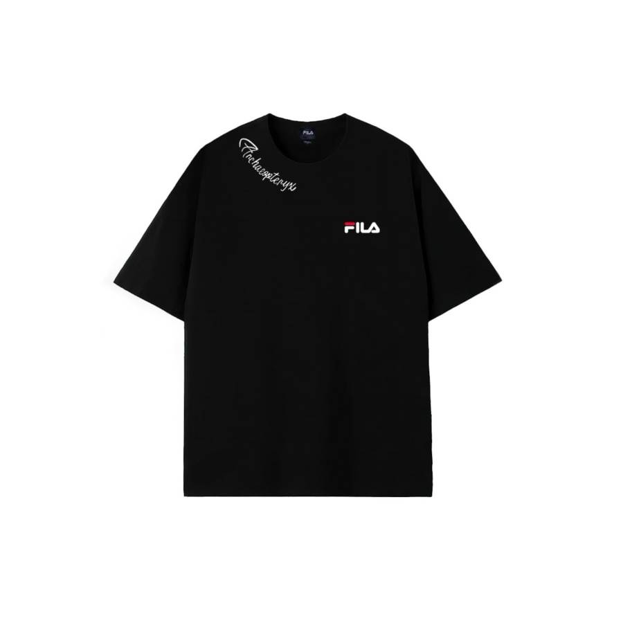 FILA T Shirts Unisex Black Crew Neck