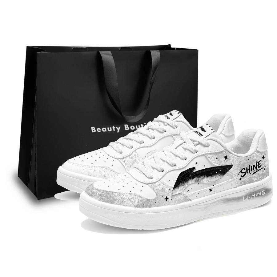 Li-Ning Li Ning Skateboard Shoes Men's Low Top White Black Gray Color Block
