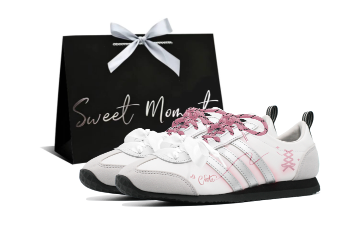 Adidas Adidas VS JOG 2.0 German Army Trainers Unisex Low Top White/Black/Pink