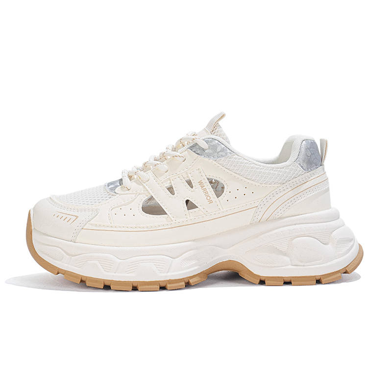 WARRIOR Chunky Sneakers Women's Low Top Beige