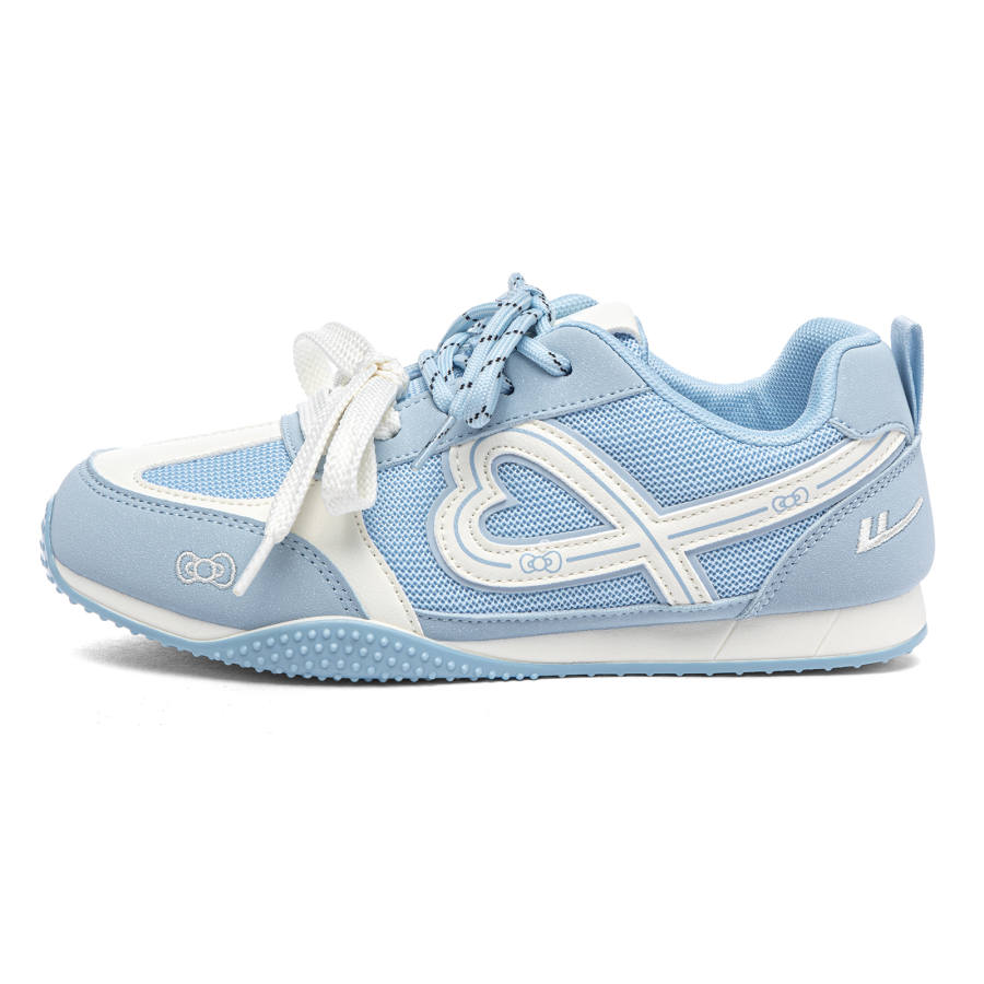 WARRIOR Skateboard Shoes Women's Low Top Blue Beige