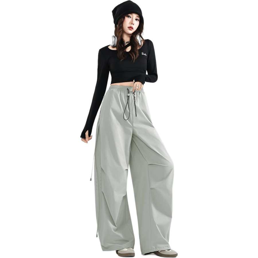 Barbie Sports Pants Women's Gray White Moderate Scimitar Pants