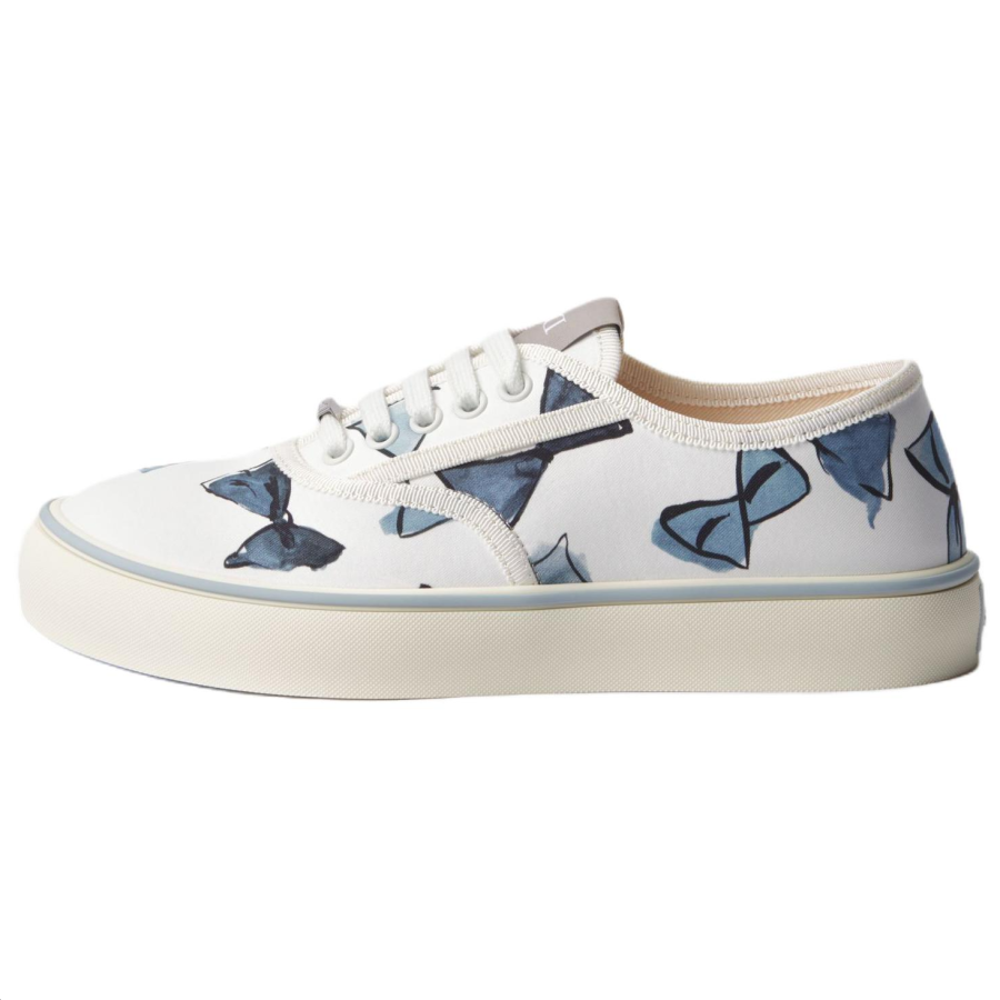 DIOR Dioriviera Canvas Shoes Women's Low Top White & Blue