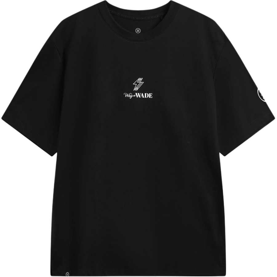 Li-Ning Li Ning T Shirts Men's Black Crew Neck Moderate Straight Fit