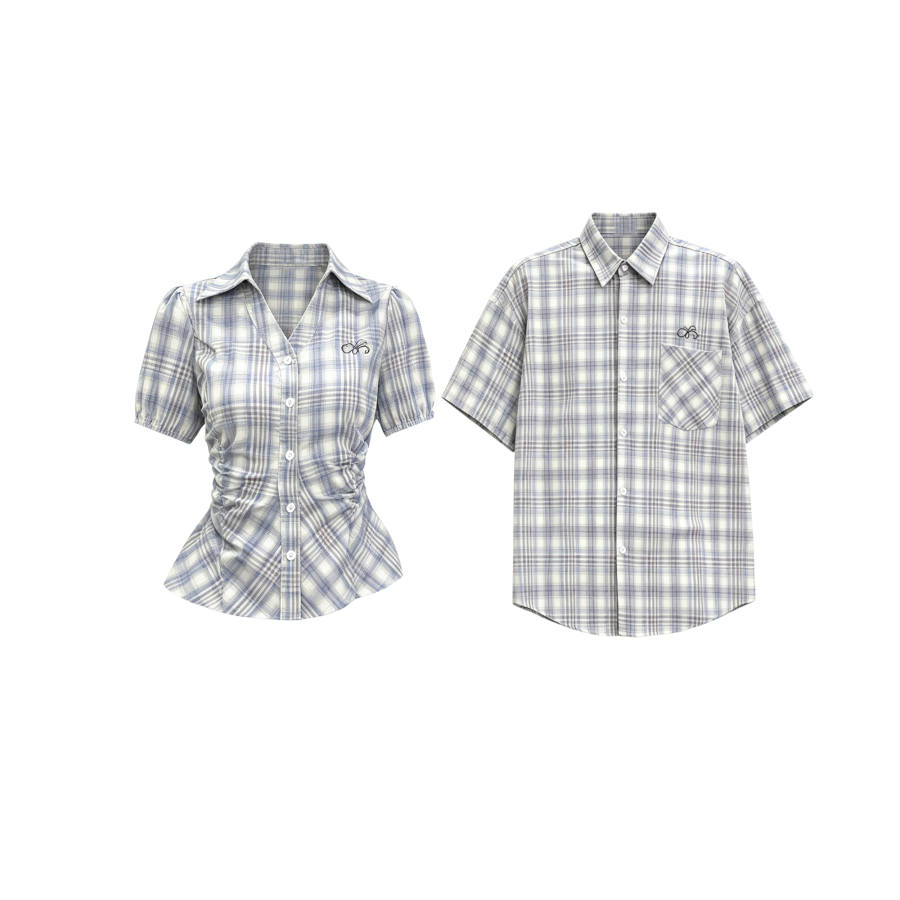 TUSHIFEI Couple Sets Women's Polo Collar Moderate