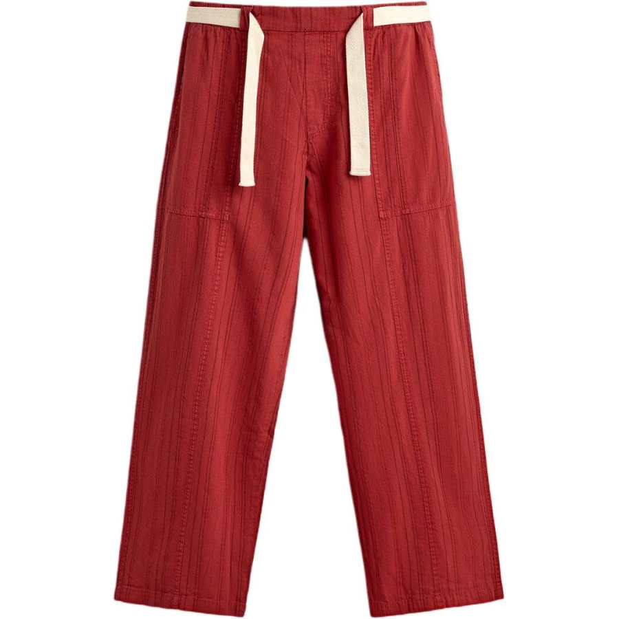ZARA Casual Pants Men's Red Moderate Straight Fit Pants