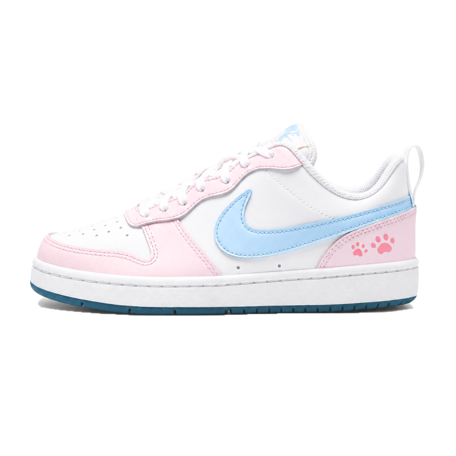 Nike Nike Court Borough 2 Maris Sal Cat Paw, Pastel Style Leather Slip Resistant Abrasion Resistant Low top