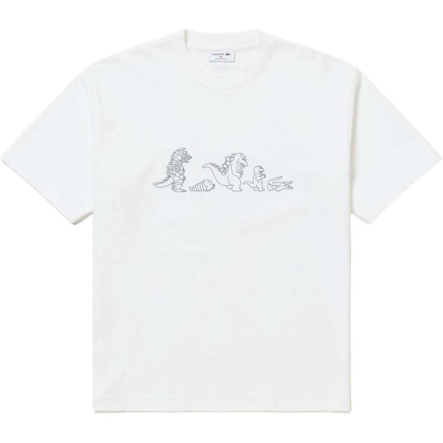 LACOSTE X Godzilla T Shirts Unisex 001 Crew Neck