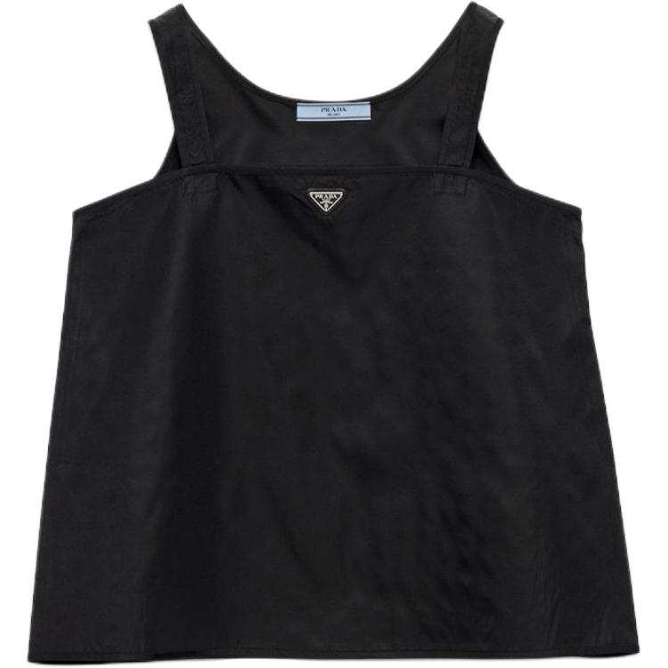PRADA Tank Tops Women's Black Camisole Moderate Straight Fit