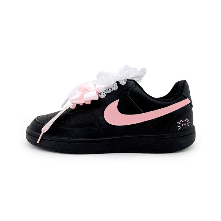 Nike Nike Court Vision Low Skateboard Shoes Unisex Low Top Black Pink Multicolor