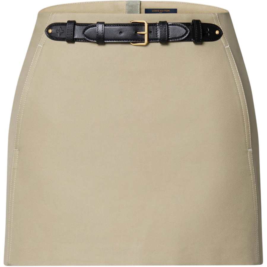 LOUIS VUITTON Casual Short Skirts Women's Khaki Moderate Short Skirt