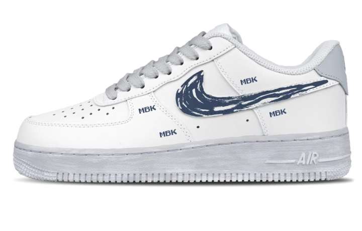Nike Nike Air Force 1 Skateboard Shoes Unisex Low Top Blue Gray