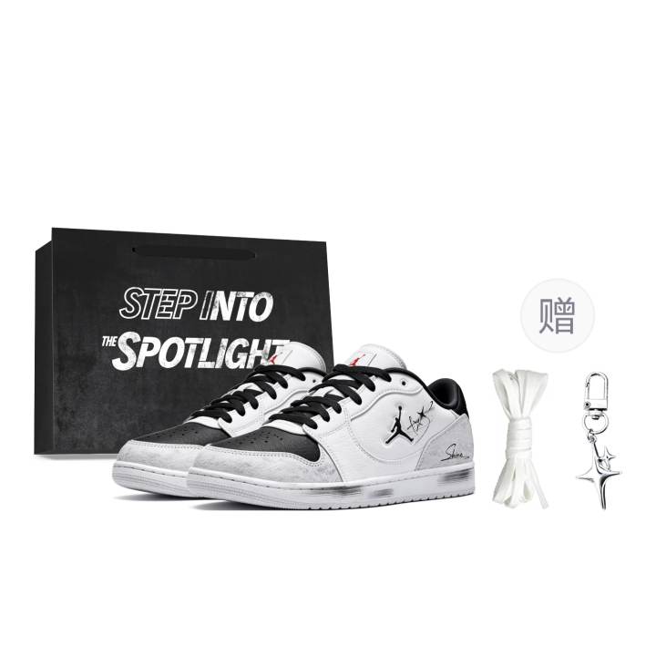 Jordan Jordan COURT CONNECT Skateboard Shoes Men's Low Top Black/White/Gray