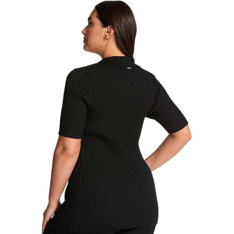 Victoria's Secret Sweatshirts Women's 54A2 Black V Neck Moderate Straight Fit
