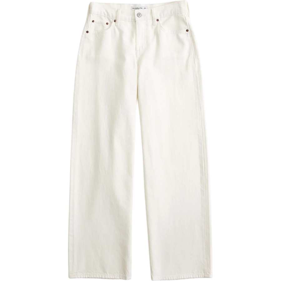 Abercrombie&Fitch Jeans Women's Bright White Moderate Straight Fit Pants