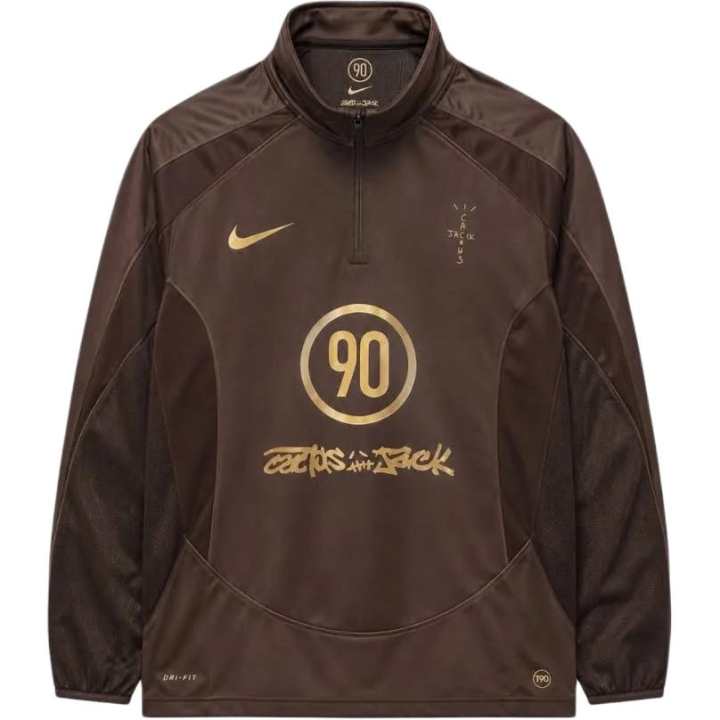 Nike Nike X Travis Scott T Shirts Unisex Brown Stand Collar Moderate