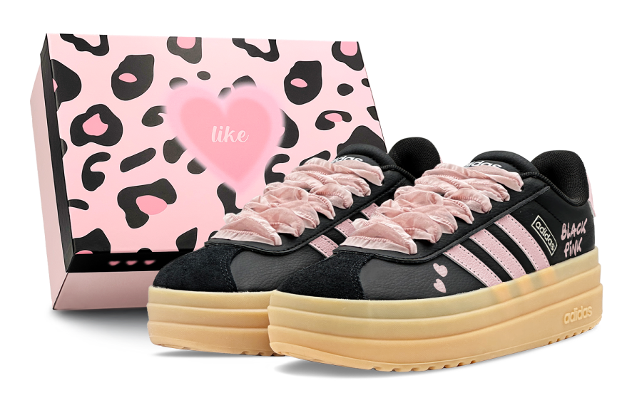 Adidas Adidas VL Court Bold Skateboard Shoes Women's Low Top Black/Pink