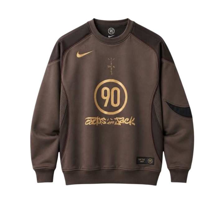Nike Nike X Travis Scott Sweatshirts Unisex Brown Crew Neck Moderate