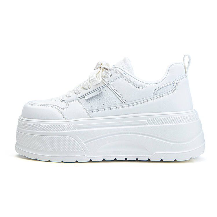 WARRIOR Skateboard Shoes Women's Low Top White Hidden Wedge