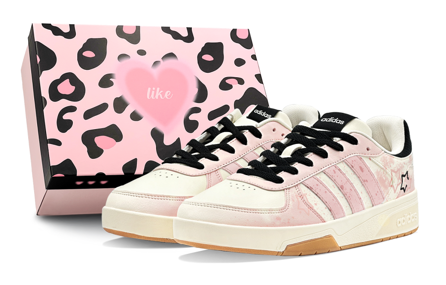 Adidas Adidas COURTBEAT Skateboard Shoes Unisex Low Top Pink/Black
