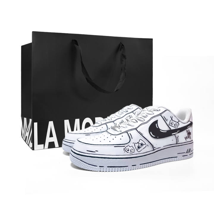 Nike Nike Air Force 1 Skateboard Shoes Unisex Low Top Black