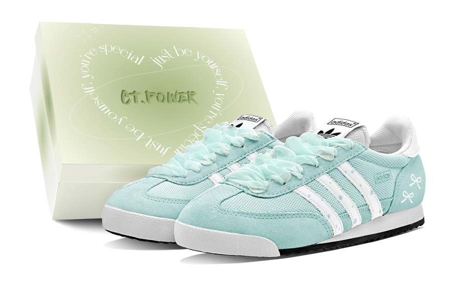 Adidas Originals R71 Casual Shoes Unisex Low Top Cyan/White/Green