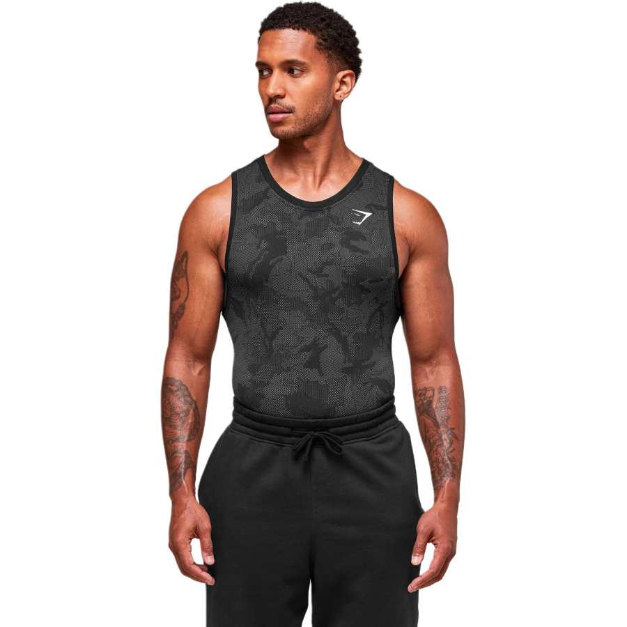 GYMSHARK Tank Top Men's Charcoal Gray