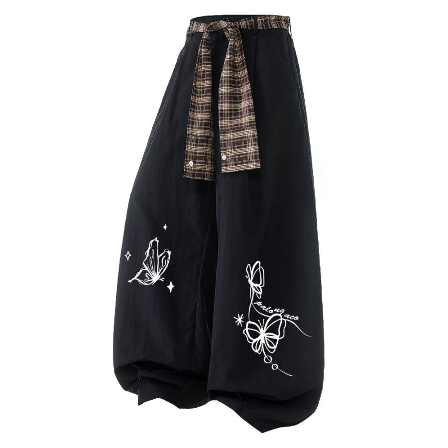 PAL ONGACO Casual Pants Unisex Moderate Wide Leg Pants