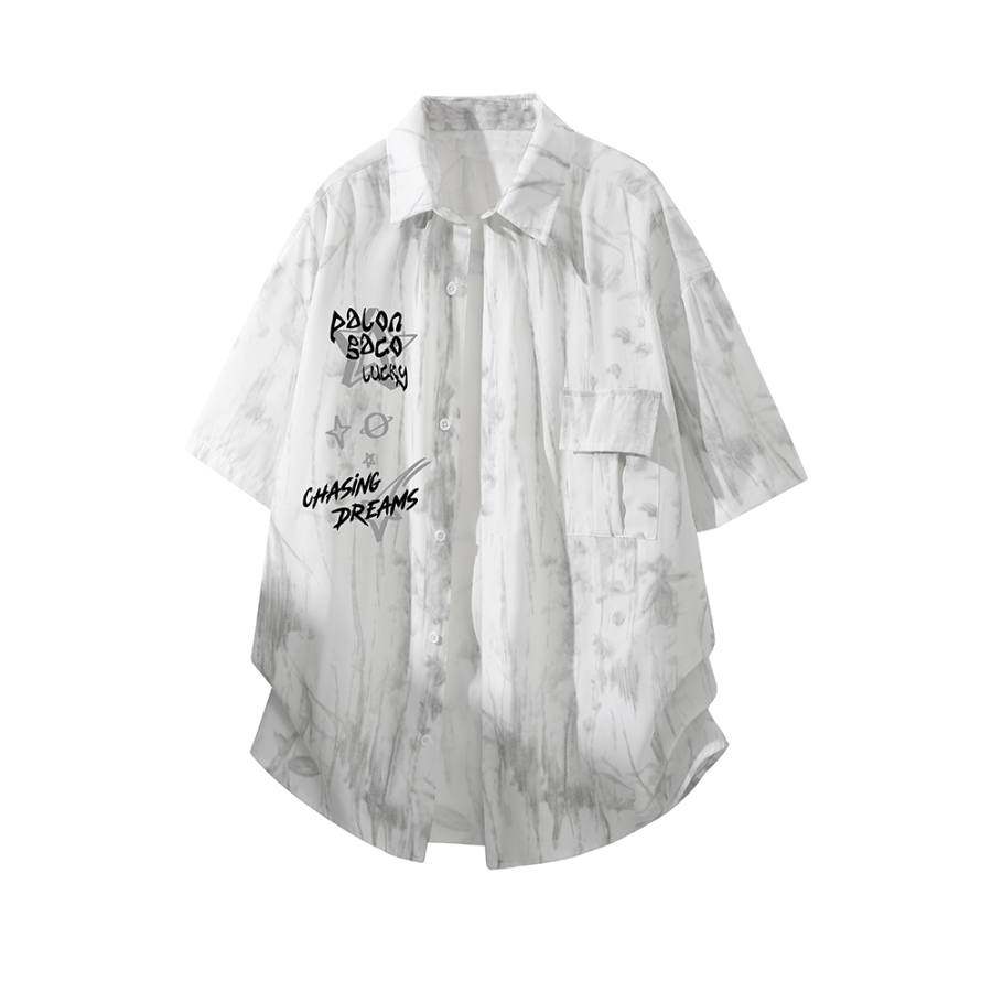 PAL ONGACO Shirts Unisex Lapel Thin Straight Fit