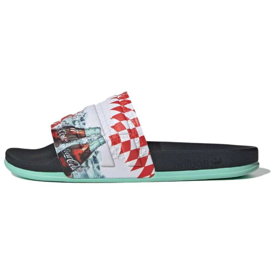 Adidas Originals x Coca Cola Adilette Slide Slippers Unisex Black White