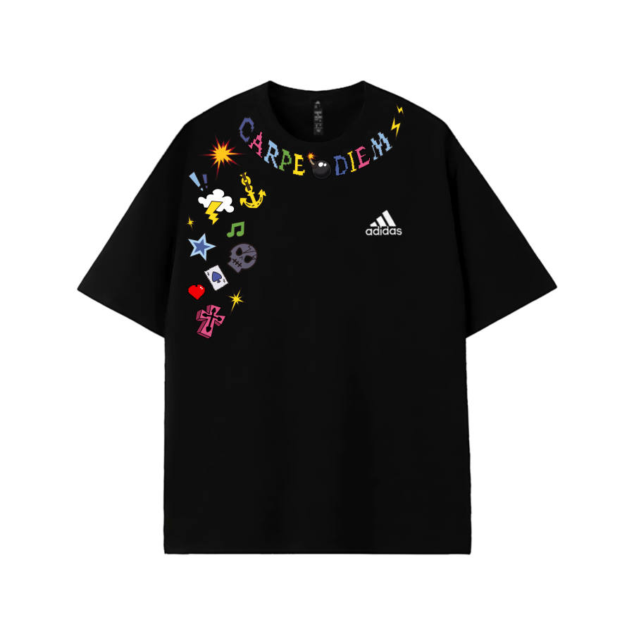 Adidas Adidas MUST HAVES T Shirts Unisex Dazzle Black Crew Neck Thin Straight Fit