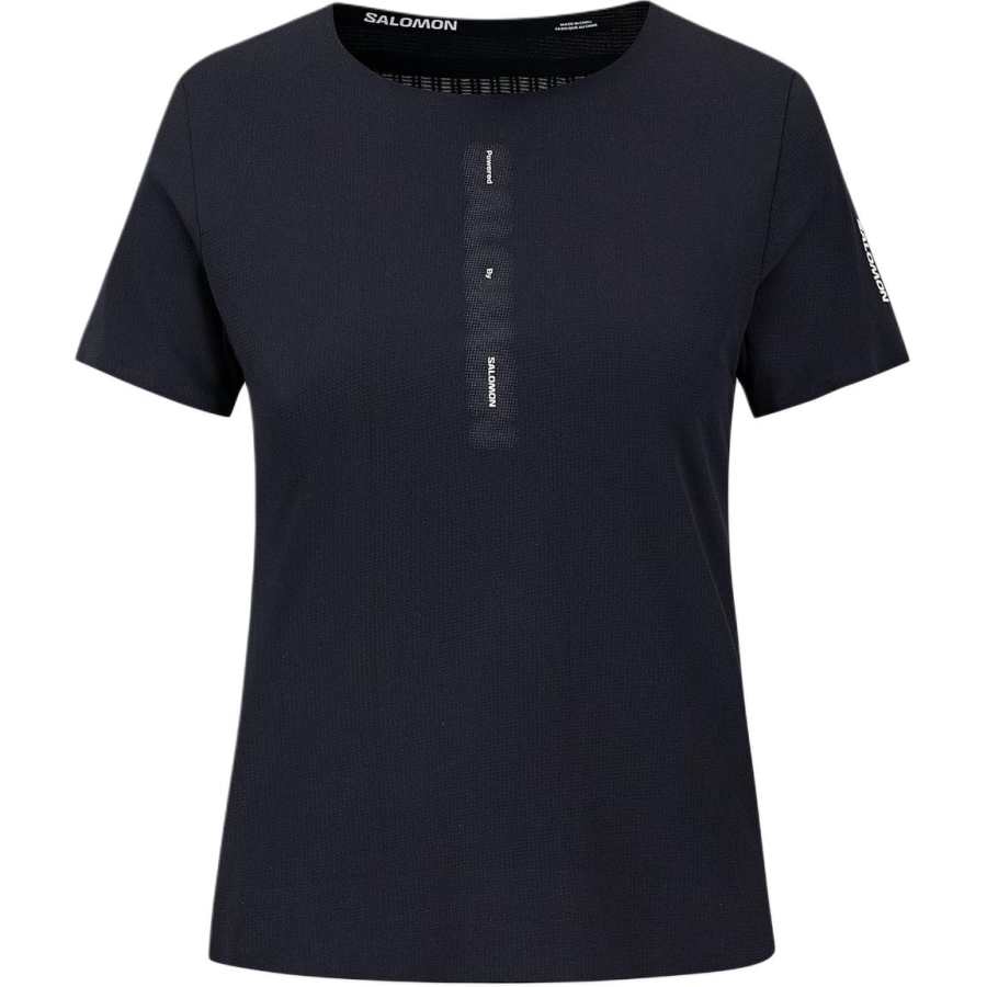 SALOMON Running T Shirts Women's Pitch Black Crew Neck Moderate