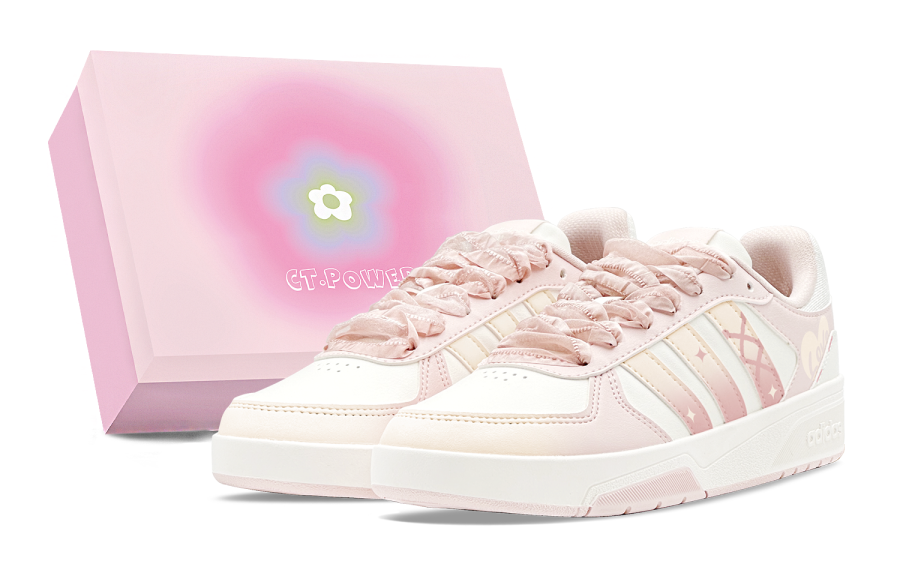 Adidas Adidas COURTBEAT Skateboard Shoes Unisex Low Top Pink/White