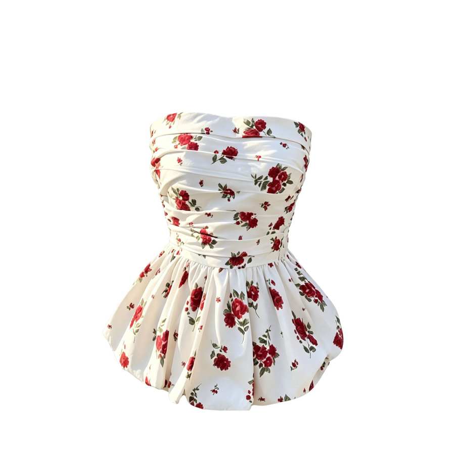 Sugarfunk Strapless Tops Women's White Strapless Top Thin Nipped In Waist
